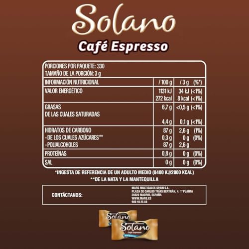 Miniatura 2 de Solano Caramelos Cremosos Sabor Café Sin Azúcar Granel 1kg