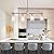 huong son Island Light for Kitchen, 4-Light Linear Chandelier Pendant Lighting for Kitchen Island, Brushed Nickel Dining Room Light Fixture Over Table with Clear Glass Shades