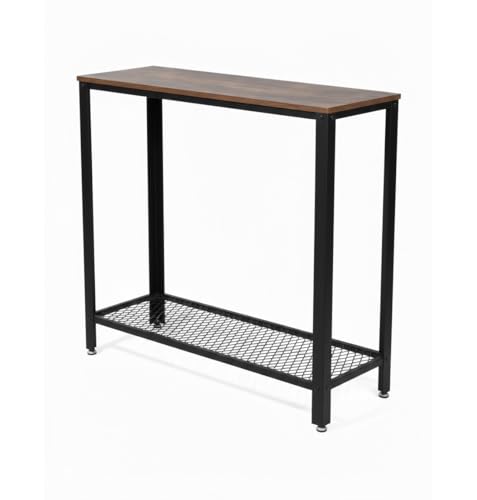 MAT-HAUS Furniture and home decor Consola estrecha con estructura de metal y estante, moderna y versátil para pasillo, sala de estar