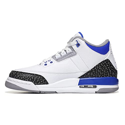 Jordan Air 3 Retro (Big Kid) White/Racer Blue/Black/Cement Grey 3.5 Big Kid M2