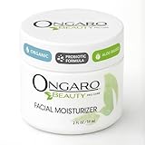 Organic Facial Moisturizer - Anti-Aging Probiotic Face Cream with Hyaluronic Acid and Vitamin A, C & E; 2 ounces