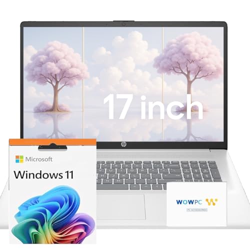 HP 17.3" Laptop Computer for Business and Fun • Intel 13th 8-Cores i3 CPU (Beats 11th i5) • 16GB RAM • 1TB SSD • 10-Key Number Pad • Windows 11 • Microsoft Office for The Web • WOWPC Recovery USB