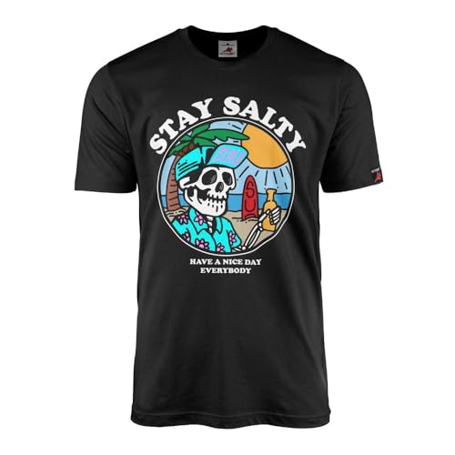 T-shirt Beach Vibes Stay Salty style tropical hawaïen pour look vacances et surf