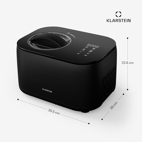 Klarstein Frostfusion - Gelatiera Autorefrigerante, 1L, Funzione Yogurt, Compressore: 100W, Display Led Touch, Timer Digitale, Keep-Cool, Ciotola In Acciaio Inox, Facile Pulizia - 7