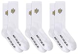 MAKE LOVE AND AID Tennissocken - 3er Pack unisex weiß aus Bio-Baumwolle weich gepolstert (as3, numeric, numeric_41, numeric_46, regular, regular)