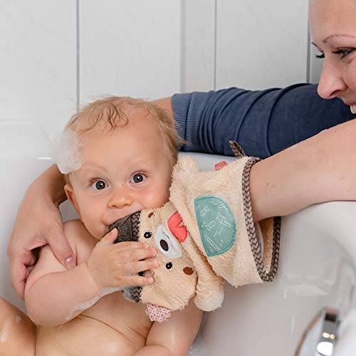 FEHN 060331 washandje beer/washandje met diermotief voor vrolijk badplezier, voor baby's en kinderen vanaf 0+ maanden - Image 5