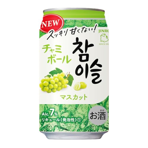 JINRO チャミボールマスカット缶 [ チューハイ RTD 7% チャミスルハイボール ちゃみするはいぼーる ちゃみぼーる 350ml×24本 ]（Amazon）