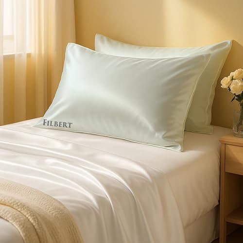 Image of Filbert Premium Satin Pillow Covers | Silky Satin Nights Where Comfort Meets Glamour | Best Gifting Collection - 18 inchx28 inch Inch - Silver Grey