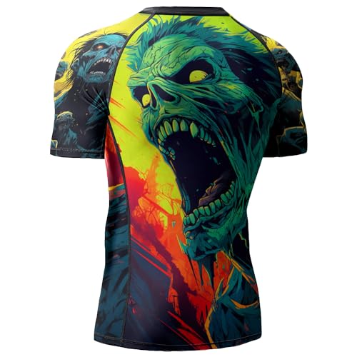 Desantiago Rash Guard Ultra Soft Compression Shirt for Men, Rash Guard Men Jiu Jitsu Short Sleeve4