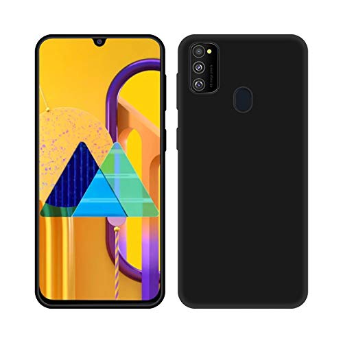Image of Case Creation for Samsung Galaxy M30s 2019 Back case, Samsung Galaxy M30s Slim Flexible Smart Look case with 360 Camera All Angle Protection (Pure Black)