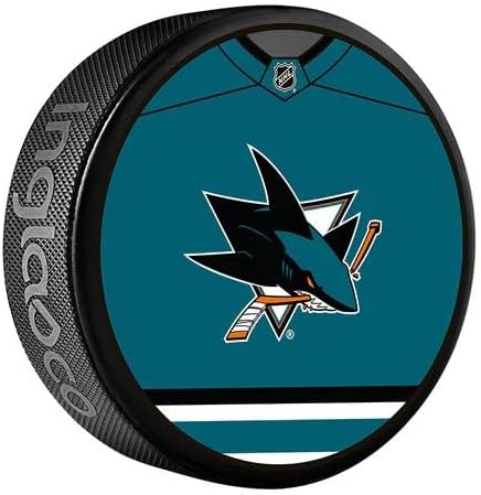 San Jose Sharks Officially Licensed Jersey Design Hockey Puck