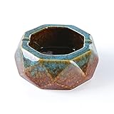 Amzcku Ceramic Ashtray, Classic Cigarette Ash Tray, Home， and Office Decoration Porcelain Gift,...