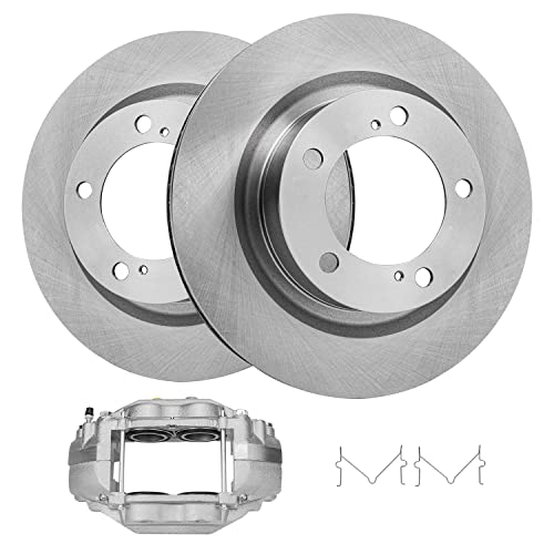 Image of Detroit Axle - Front Brake Kit for 2008-2016 Toyota Sequoia, 2007-2016 Tundra, Disc Brake Rotors Brake Caliper 2009 2010 2011 2012 2013 2014 2015 Replacement