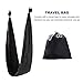 CO-Z Aerial Yoga Swing Hammock | Trapeze Set with Ceiling and Door Mounts, Hanging Straps, Hanging Kits | Silk Bodyfly Yoga Inversion Swing | Air Flying Swing for Aerial Exercise, Black