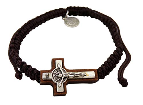 Pulsera Needzo St Benedict crucifijo ajustable 7.5 pulg miniatura 6