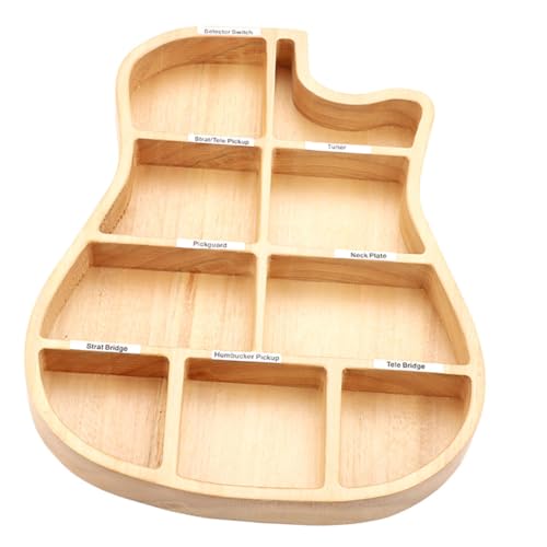 VANZACK Guitar Picks Storage Box Wooden Guitar Organizer with Unique Design for Picks Screws Accessories Stylish and Practical present for Musicians for Music Rooms and