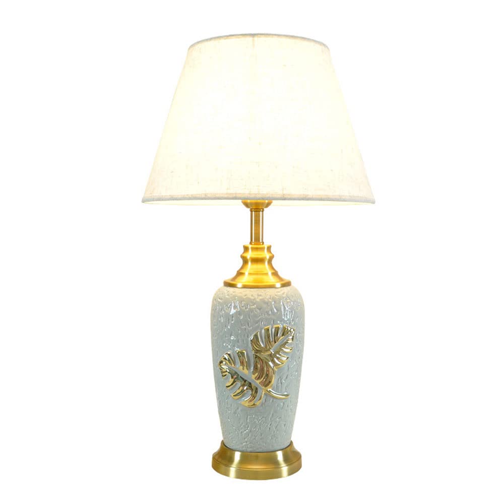 Lampada da tavolo in ceramica da 21 pollici Comodino classico comodino comodino per camera da letto ufficio college libreria, camera da letto comodino comodino lampada da tavolo lampade da