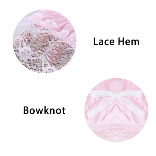 Mens Satin Panties Frilly Lace Sissy Skirts Thongs G-Strings Crossdressers Sexy Underwear Men Lingerie4