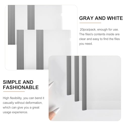 Classeurs Porte-documents Gris-blanc pour un Espace de Télétravail Ordonné - 3