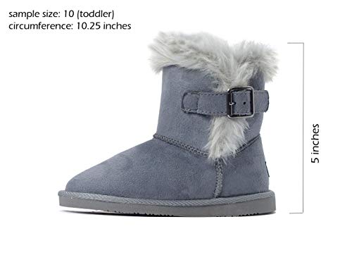 Image of REDVOLUTION Kids Boots Toddler Girls Cute Butterfly Bow | PomPom PU leather Boot (Toddler /Small Kid)