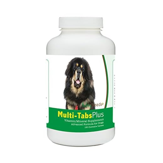 Healthy Breeds Tibetan Mastiff Multi-Tabs Plus Chewable Tablets - The Vitamins & Minerals Your Dog Needs to Support Better Health from The Inside Out - 180 Count