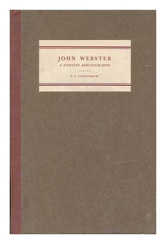 John Webster (a concise bibliography) (His Eliz... B0007DZU82 Book Cover