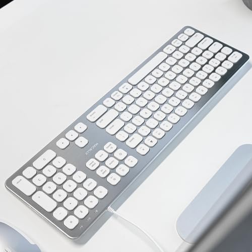 Macally Wired Keyboard for Mac with USB Ports for Mouse - Compatible Apple Keyboard for MacBook Pro/Air, iMac - Aluminum Frame by Macally - Image 7