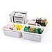 Outus 24 Pack Book Bins for Classroom Plastic Cubby Storage Bins Colored Kids Toy Organizer Container with 120 Pcs Self Adhesive Label for Student Teacher Library School Office Home(White)