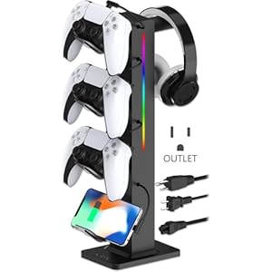 KAFRI RGB Gaming Headphone Stand wi...