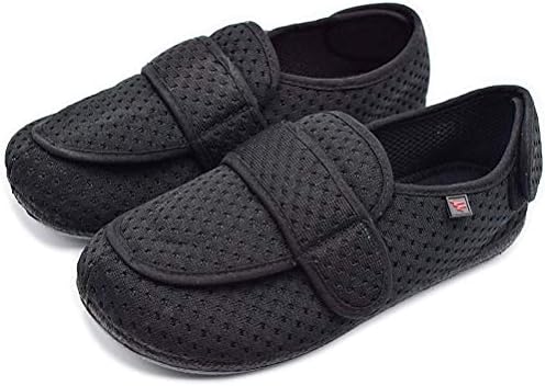 DS-Slippers Mens Adjustable Extra Wide Slipper Orthopaedic Memory Foam Shoes Diabetic Edema Slippers
