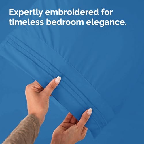 Queen Pillow Cases Set of 2 - Ultra Soft Pillowcase Covers - Royal Blue - 5