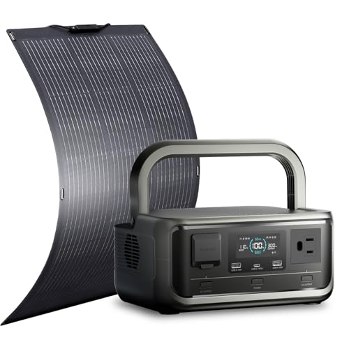 ALLPOWERS VOLIX P300 ポータブル電源 と 100W フレキシブル ソーラーパネル 1枚 セット 256Wh 大容量 ポータブルバッテリー リン酸鉄リチウム 10年長寿命 ぽーたふる電源 小型 AC100V 定格出力600W 軽量 UPS機能付き アプリ遠隔操作 アウトドア キャンプ 車中泊 防災グッズ 地震 停電 非常用 緊急電源 静音設計 節電対策 太陽光発電セット