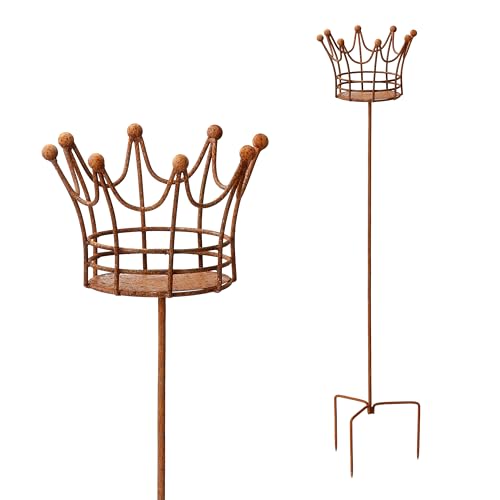 Kerzenhalter Blumenhalter Krone in DREI Größen Rost Deko Leuchtfeuer...