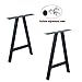 MBQQ 2 Pcs Rustic Decory Metal Desk & Dining Table Legs - Heavy Duty Industrial Modern A Shape Iron Bench Legs (H28'xW17.7')