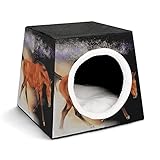 Mode et Unique : la chat niche a la forme d'un cube et adopte un design 3 en 1, qui peut être assemblé en un chat cabane, un lit chat ou un canapé pour chat. Les imprimés de la maison du chat sont mignons, adorables et personnalisés.