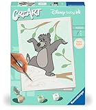 Ravensburger CreArt 25900 Baloo Disney - Kit de Pintura por números para Adultos, Kit de Pintura con Pinceles y Pinturas acrílicas, Regalo para Embarazadas o nacimientos, Pintura para Adultos