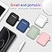 SATLITOG Case Cover with Secure Lock Keychain, Protective Silicone Cover Compatible with Apple AirPods 2nd & 1st Charging Case - Fog