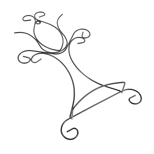 Alipis Artwork Display Stand Iron Plate Holder Wall-mounted Rack Bowl Display Home Organization Stand