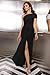 LAGSHIAN Women's Elegant Formal Long Dress One Shoulder Sleeveless Ruched Bodycon Evening Dress Black