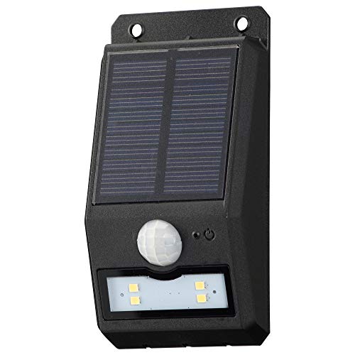 オーム電機 ソーラーセンサーウォールライト LS-S108FN4-K 白色LED ブラック 110lm