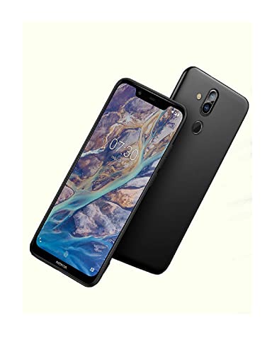 Image of Mobile Back Cover Case for Nokia 8.1 (Silicone Case|CameraProtection|Black SC1510)