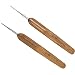 2 pieces Dreadlock Crochet Hook Soft Touch Steel 0.5mm 0.75mm Crochet Hook for Dreads Dreadlock Needle Tool for Braid Craft