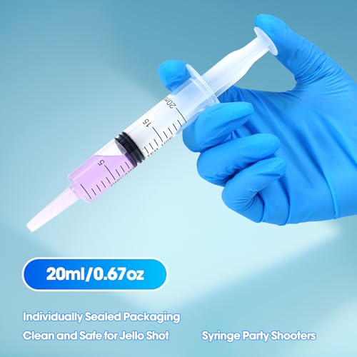 Image of 20ml Syringe for Liquid,5 Pack Large Plastic Syringes with Adapters and Cap,Individually Sealed Syringe for Feeding,Irrigation Water and Scientific Labs