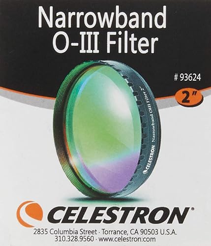 Celestron 93624 Narrowband Oxygen III 2" Filter, Isolates Oxygen Lines Emitted by Planetary and Emission Nebulae - Image 2