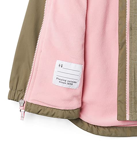 Columbia Youth Girls Rainy Trails Fleece Lined Jacket, Stone Green/Stone Green Slub, Xx-Small #TOP5
