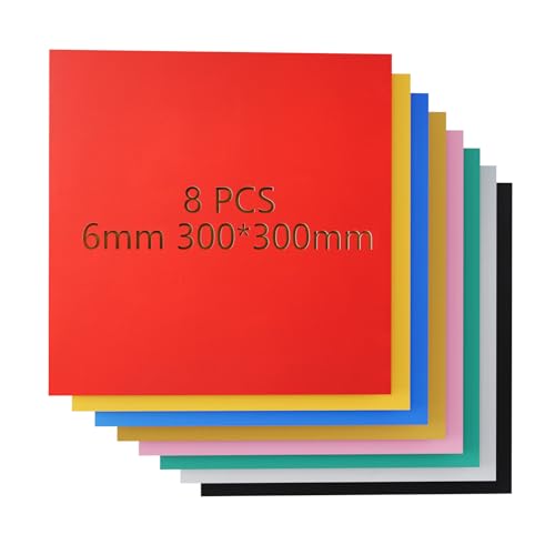 Uadme Colores Contrachapado 6mm 8 Hojas de de Tilo Tablero Madera Contrachapada 30x30cm para Bricolaje