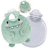 Botella de agua caliente: La botella de agua caliente es a prueba de explosiones, impermeable, insípida, segura y confiable para el uso diario. Regale dulces y cálidos regalos a niños, adultos y padres en el frío del invierno.