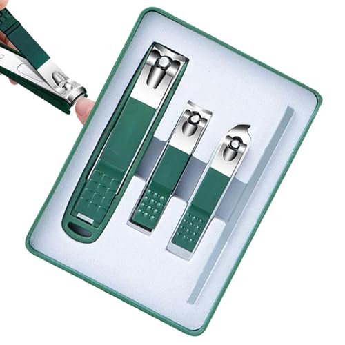 Juego de cortaúñas, juego de cortaúñas, juego de manicura de acero inoxidable, herramientas de cuidado de uñas con caja de almacenamiento, cuidado personal para hombres y mujeres, cortaúñas para uñas