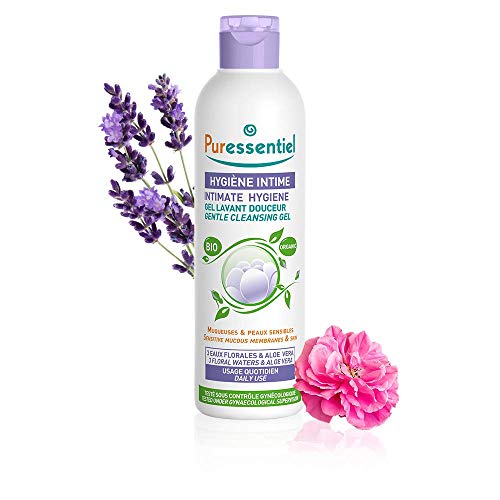 Image of Puressentiel Feminine Wash Ph Balance Vaginial Cleanser Gel for Womens Hygiene 99.6 Natural Origin Organic Vegan EcoCertified Made in France 16.5 fl oz, Rose, 16.9 Ounce