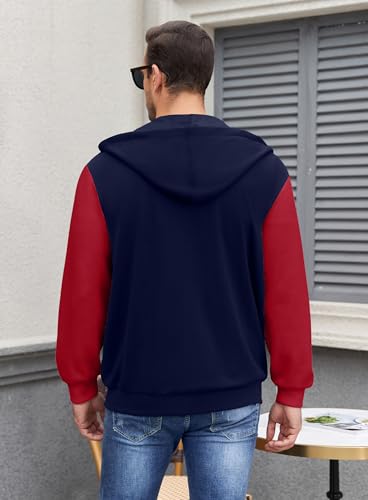 PEGENO Mens Casual Full Zip Hoodie Sweatshirt Long Sleeve Coat Fall Winter Outfits Jacket3